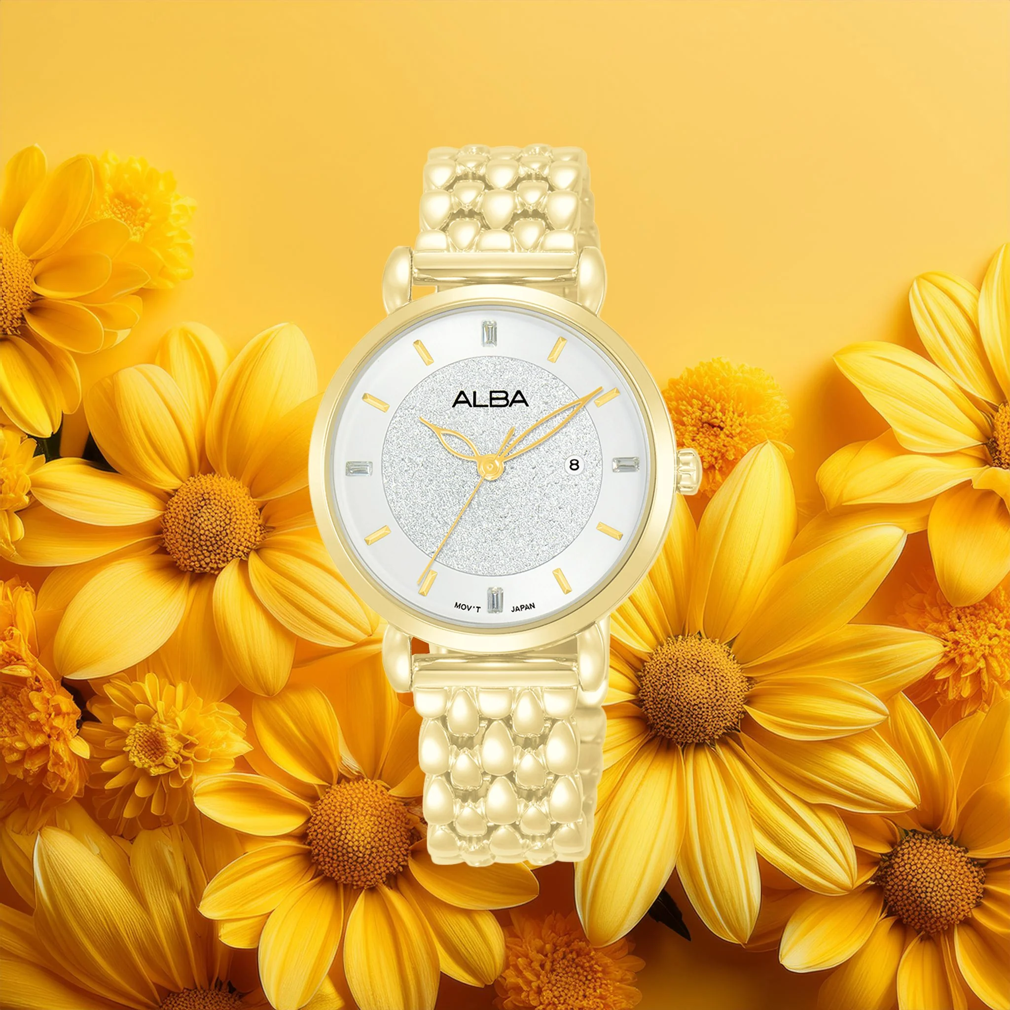 ALBA AH7DS8X FASHION QUARTZ 3 HANDS DATE WOMEN WATCH - Image 2