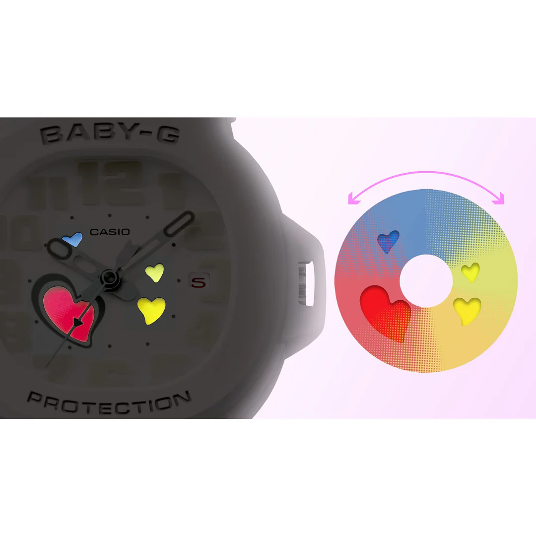 CASIO BABY-G BGA-10-3ADR PLAYFUL HEARTS ANALOG WOMEN WATCH - Image 5