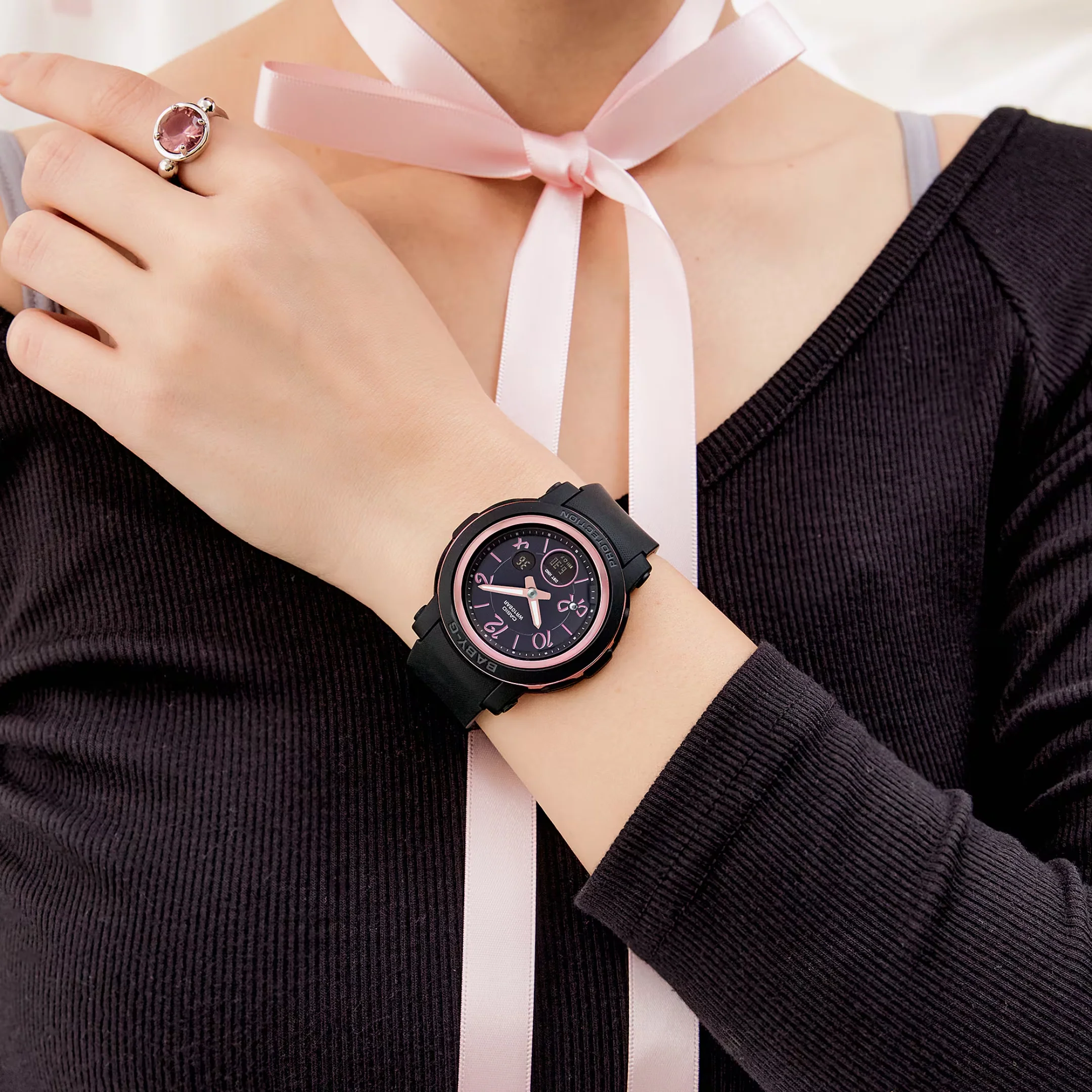 CASIO BABY-G BGA-290RA-1ADR RIBBON BLACK WOMEN WATCH - Image 2