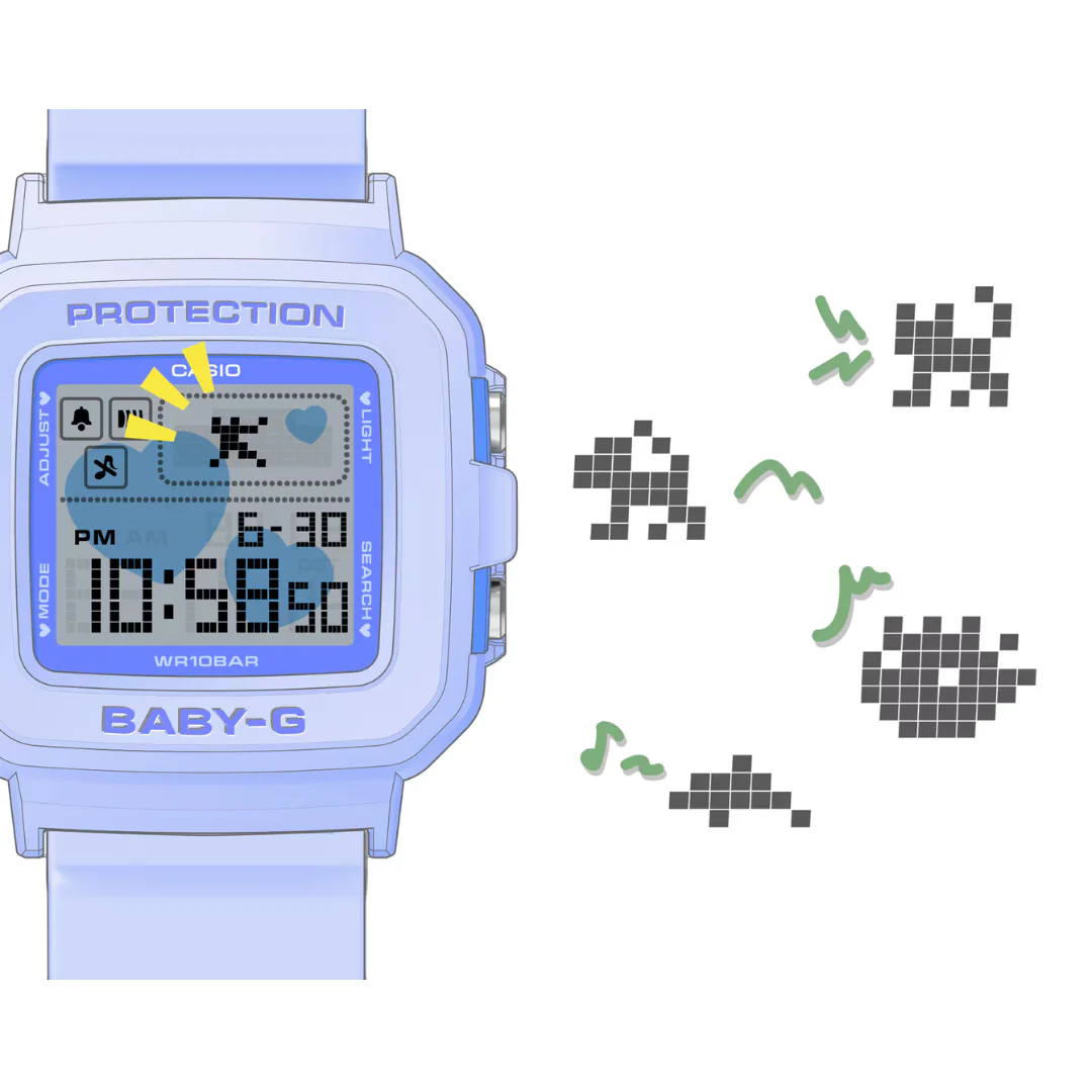 CASIO BABY-G + PLUS BGD-10KH-2BDR BLUE WOMEN WATCH SET - Image 6