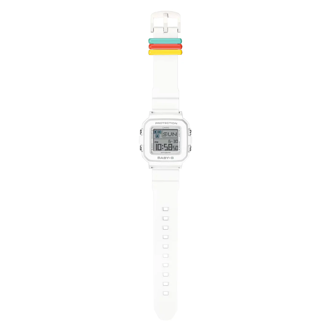 CASIO BABY-G＋PLUS BGD-10L-7DR DIGITAL WHITE WOMEN WATCH - Image 4
