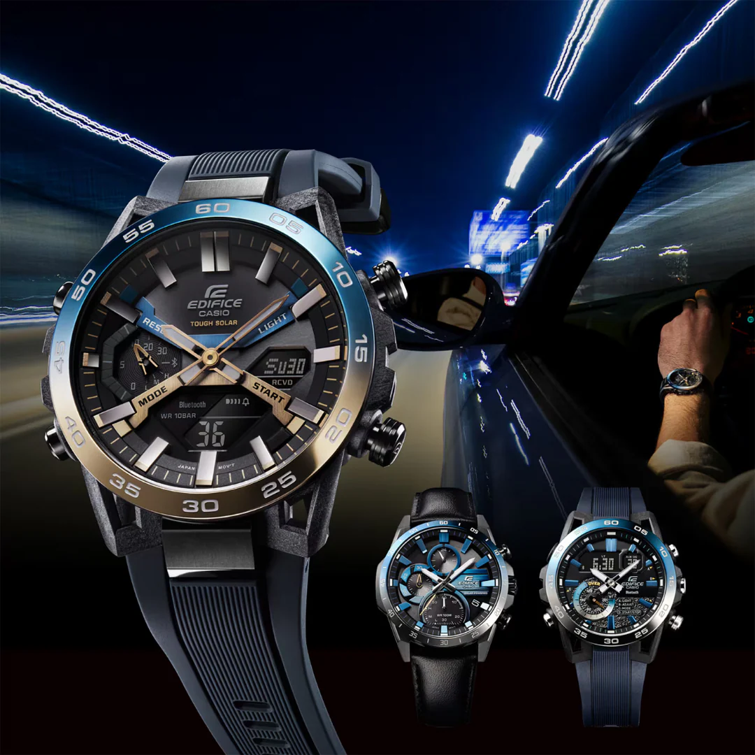 CASIO EDIFICE ECB-40NP-1ADF SOSPENSIONE NIGHTTIME DRIVE MEN WATCH - Image 6