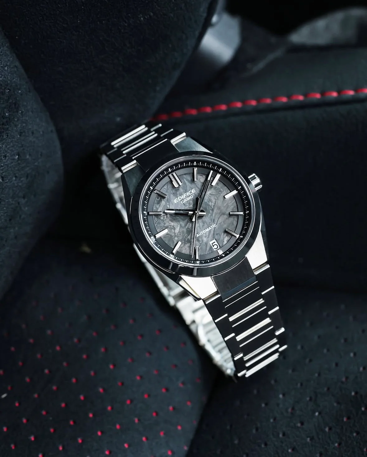 CASIO EDIFICE EFK-100CD-1ADR AUTOMATIC FORGED CARBON MEN WATCH - Image 7