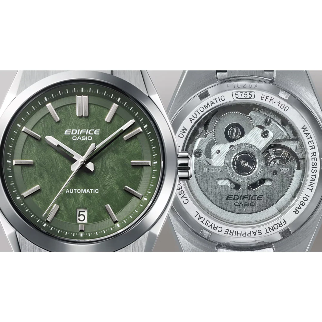 CASIO EDIFICE EFK-100D-3ADR AUTOMATIC STAINLESS STEEL MEN WATCH - Image 4