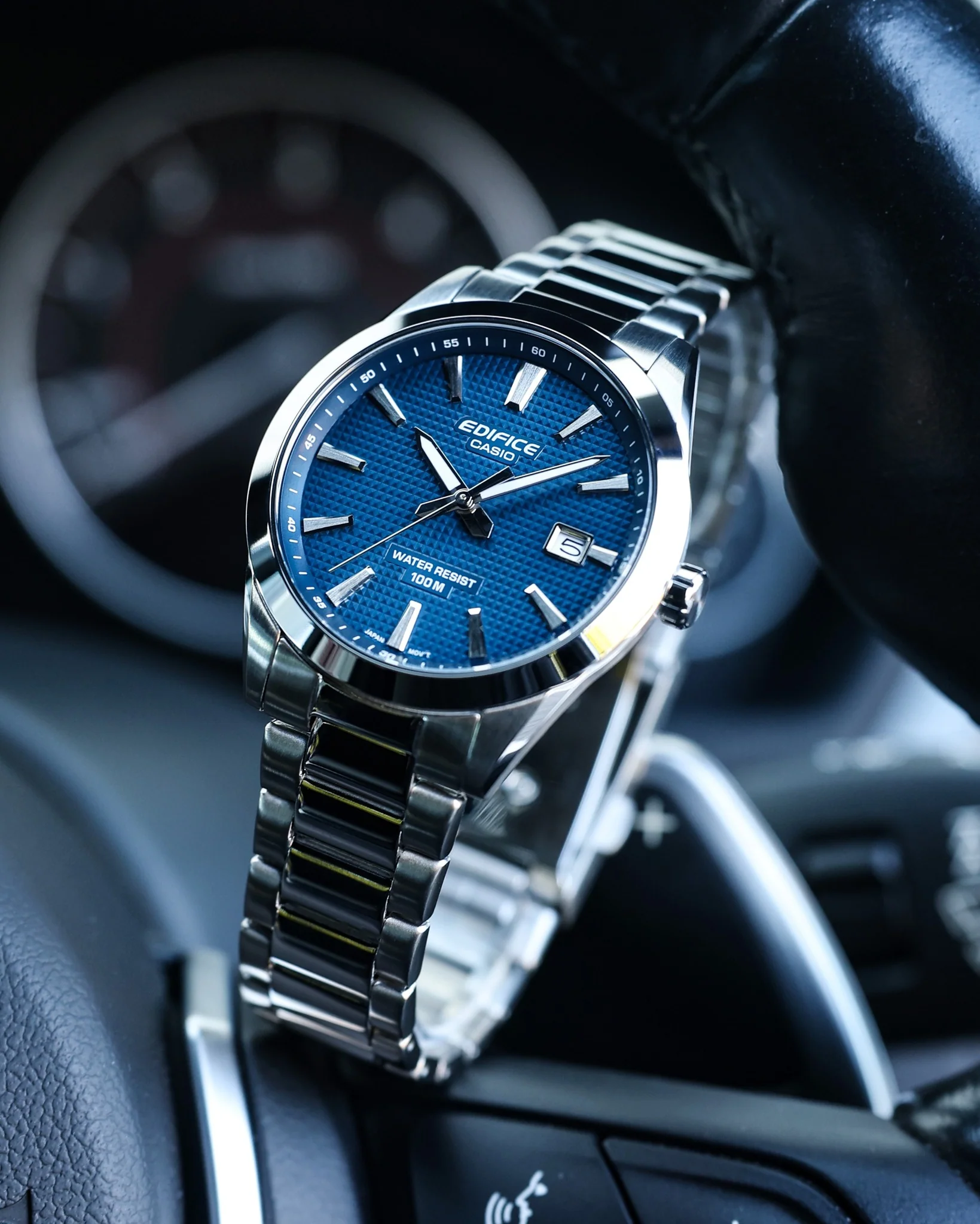 CASIO EDIFICE EFV-160D-2AVDF 3-HAND ANALOG MEN WATCH - Image 4