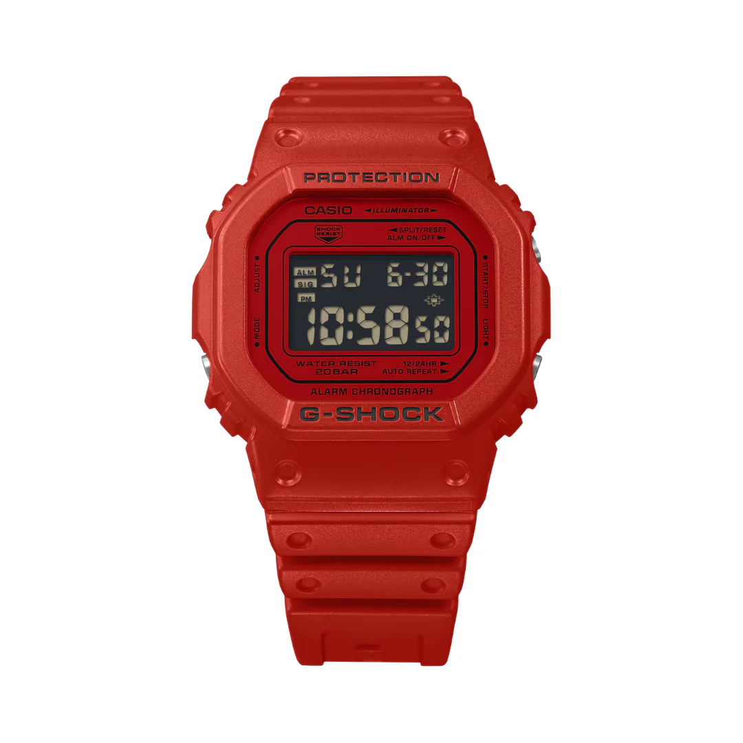 CASIO G-SHOCK DW-5600RRB-4DR STANDARD DIGITAL RED WATCH - Image 4