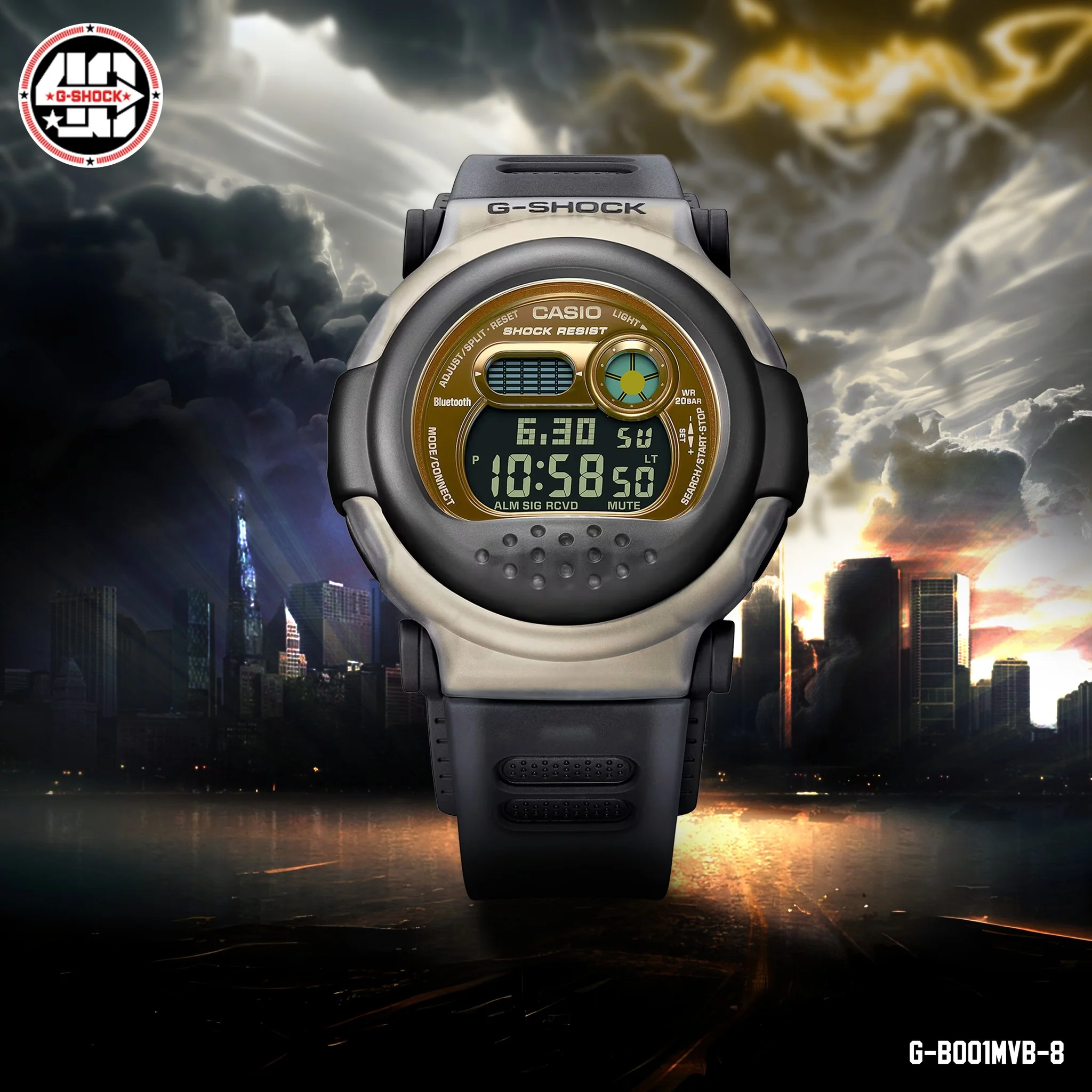 CASIO G-SHOCK G-B001MVB-8DR DIGITAL GREY WATCH - Image 5