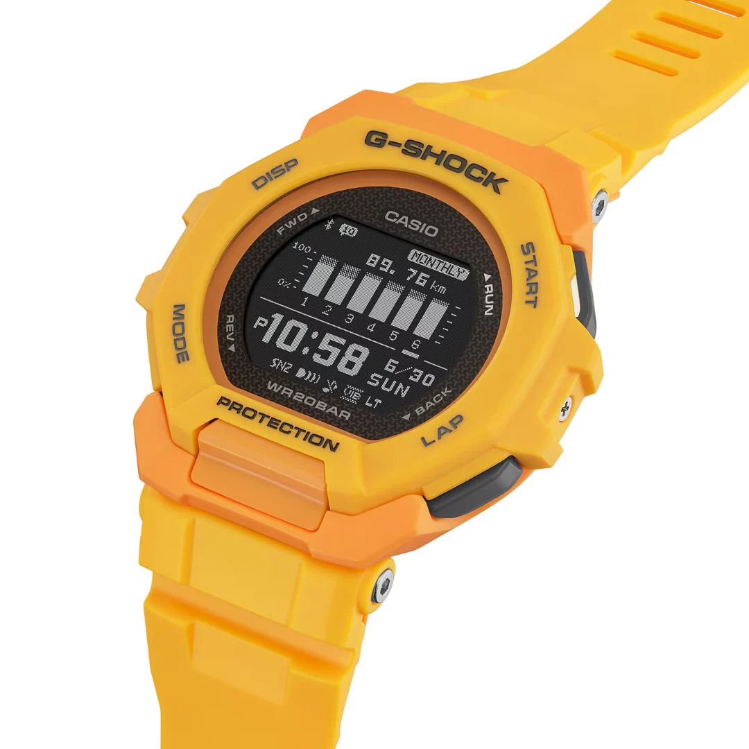 CASIO G-SHOCK G-SQUAD SPORTS GBD-300-9DR DIGITAL YELLOW WATCH - Image 6