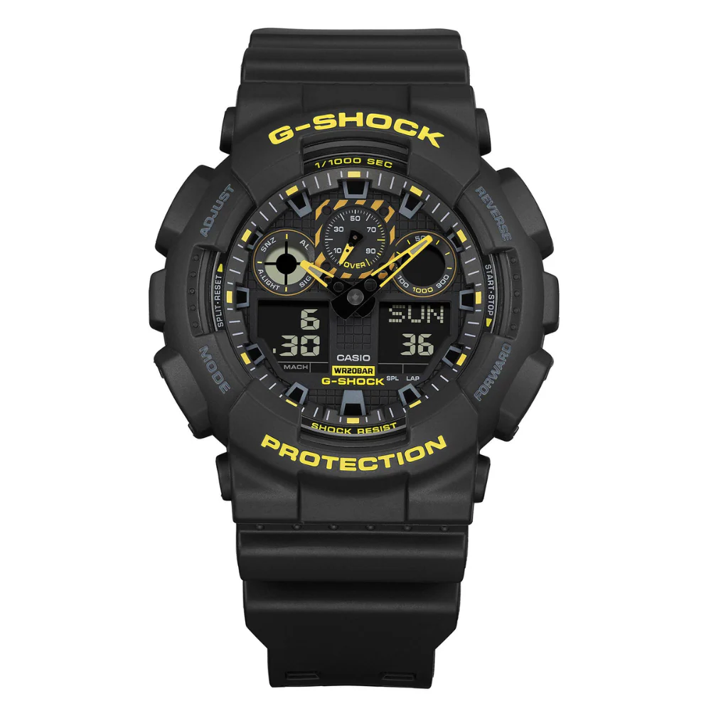 CASIO G-SHOCK GA-100CY-1ADR CAUTION YELLOW BLACK MEN WATCH - Image 4