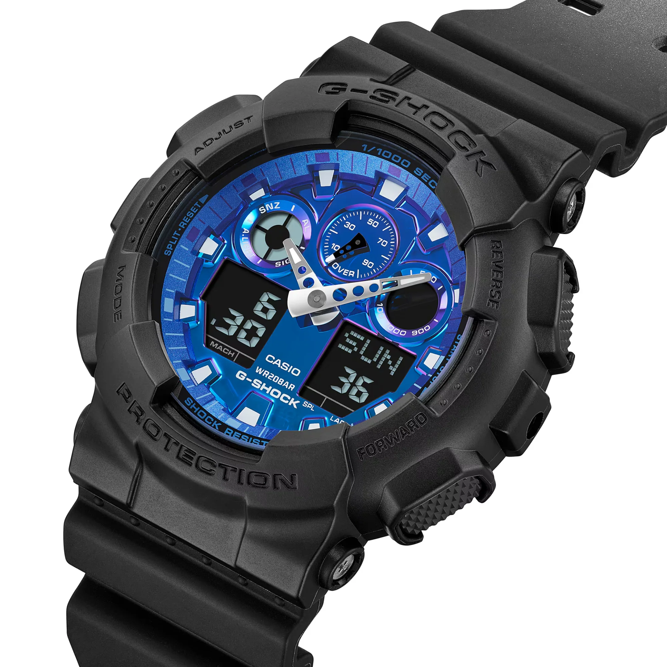 CASIO G-SHOCK GA-100FL-1ADR STANDARD ANALOG-DIGITAL BLUE MEN WATCH - Image 2