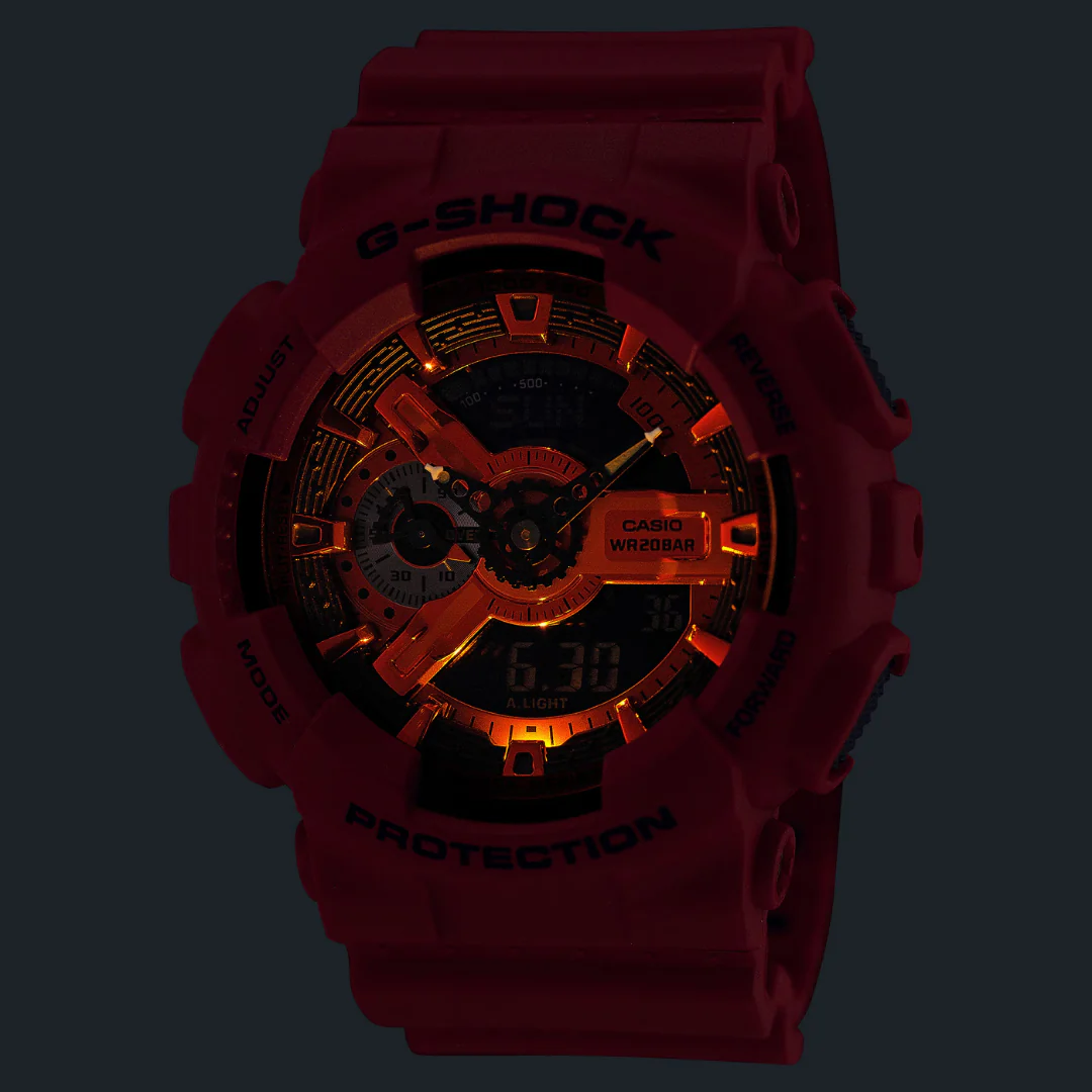 CASIO G-SHOCK GA-110RRB-4ADR STANDARD ANALOG-DIGITAL RED WATCH - Image 4