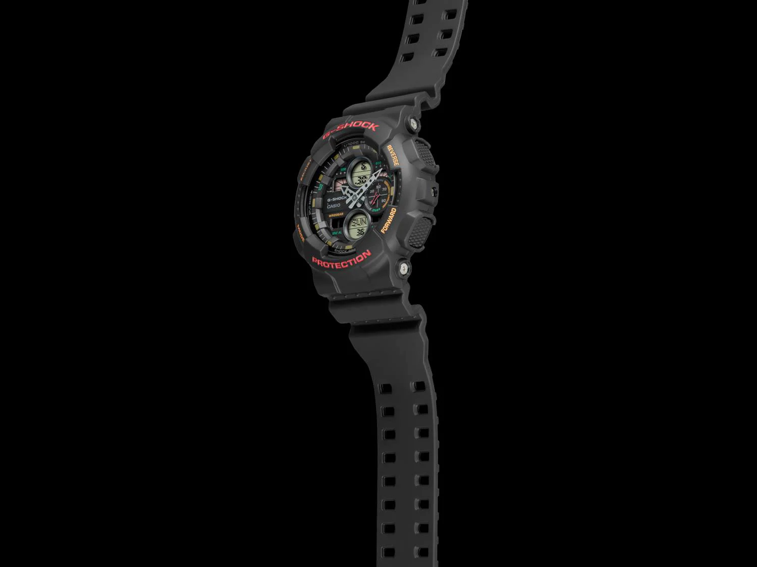 CASIO G-SHOCK GA-140-1A4DR STANDARD ANALOG-DIGITAL BLACK WATCH - Image 3