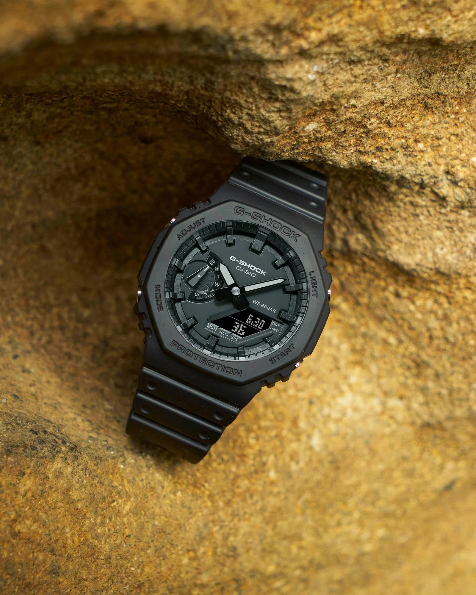 CASIO G-SHOCK GA-2100-1A1DR STANDARD ANALOG-DIGITAL BLACK WATCH - Image 16