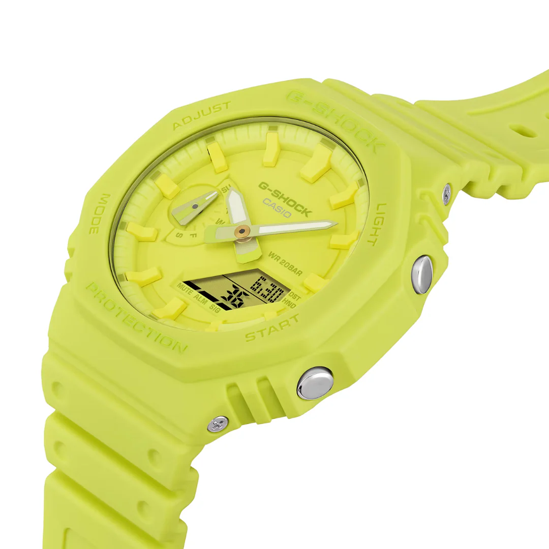 CASIO G-SHOCK GA-2100-9A9DR ANALOG-DIGITAL VOLT YELLOW WATCH - Image 6