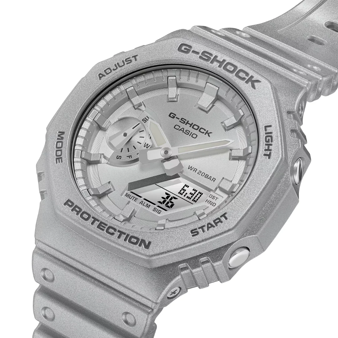 CASIO G-SHOCK GA-2100FF-8ADR ANALOG-DIGITAL METALLIC SILVER WATCH - Image 2