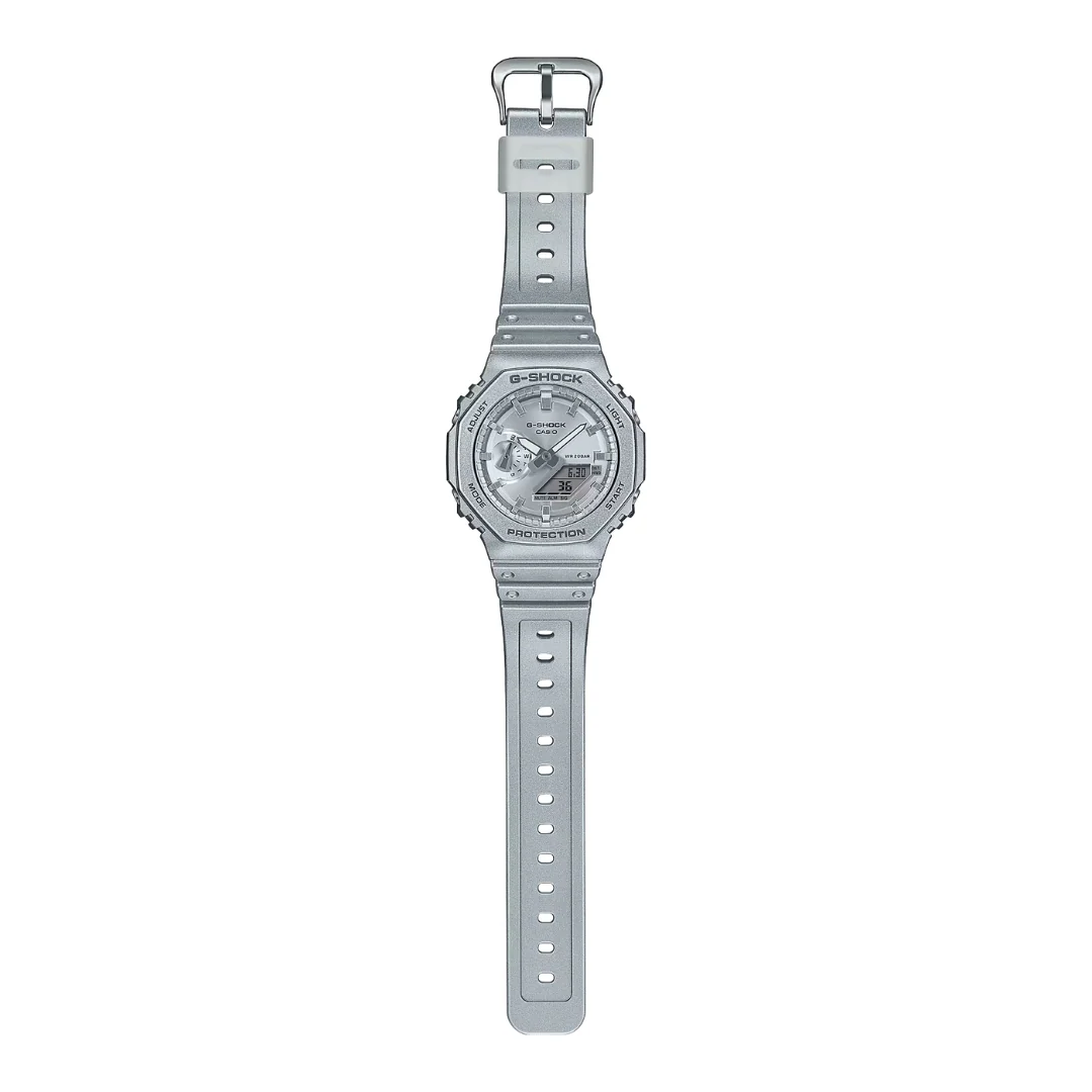CASIO G-SHOCK GA-2100FF-8ADR ANALOG-DIGITAL METALLIC SILVER WATCH - Image 6