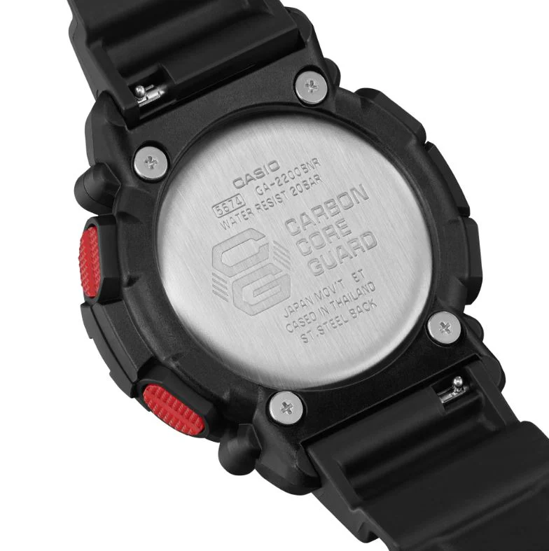 CASIO G-SHOCK GA-2200BNR-1ADR STANDARD ANALOG-DIGITAL BLACK WATCH - Image 9