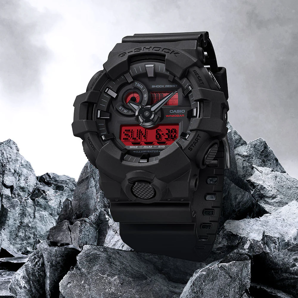 CASIO G-SHOCK GA-700BBR-1ADR SPECIAL COLOR MODELS BLACK MEN WATCH - Image 3