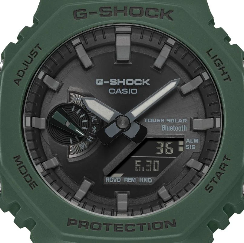 CASIO G-SHOCK GA-B2100-3ADR SOLAR ANALOG-DIGITAL GREEN WATCH - Image 3