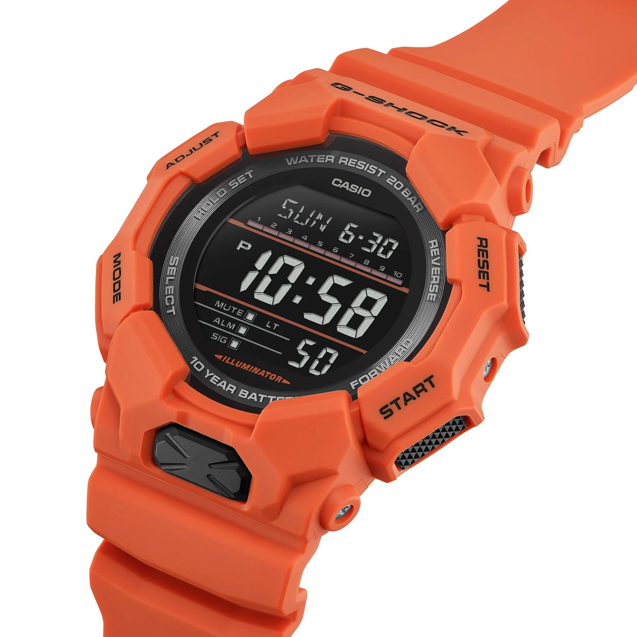 CASIO G-SHOCK GD-010-4DR STANDARD DIGITAL ORANGE WATCH - Image 2