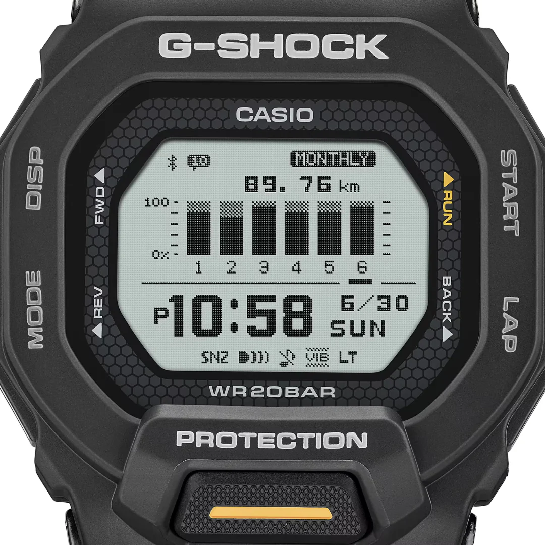 CASIO G-SHOCK G-SQUAD SPORTS GBD-200-1A1DR DIGITAL BLACK MEN WATCH - Image 6