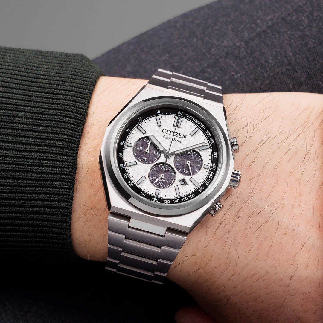 CITIZEN CA4610-85A SUPER TITANIUM ZENSHIN ECO-DRIVE CHRONOGRAPH MEN WATCH - Image 2