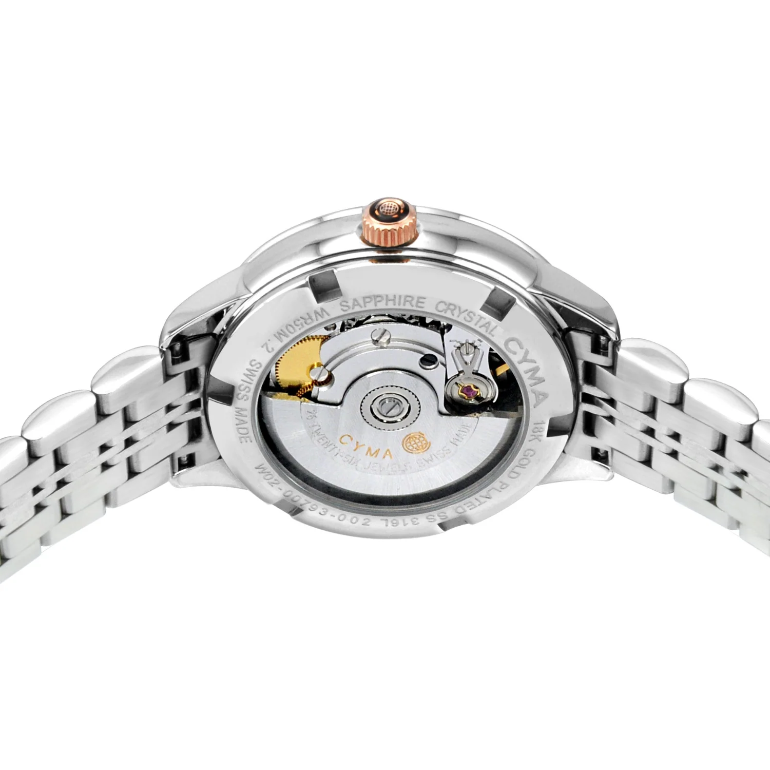 CYMA CLASSIC W02-00793-002 AUTOMATIC STAINLESS STEEL WOMEN WATCH - Image 3
