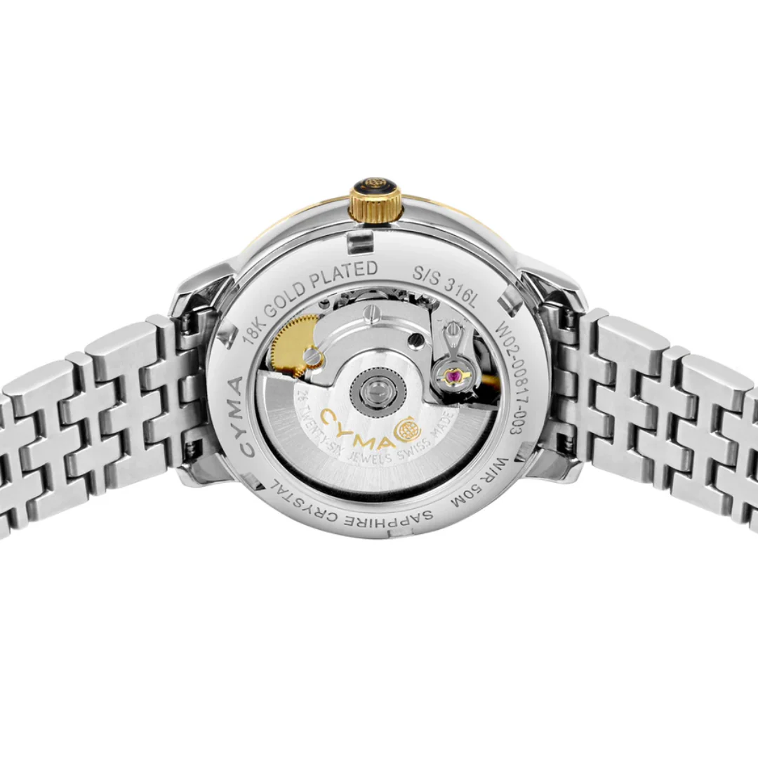 CYMA EUROPA W02-00817-003 3 HANDS AUTOMATIC TWO-TONE STAINLESS STEEL WOMEN WATCH - Image 3