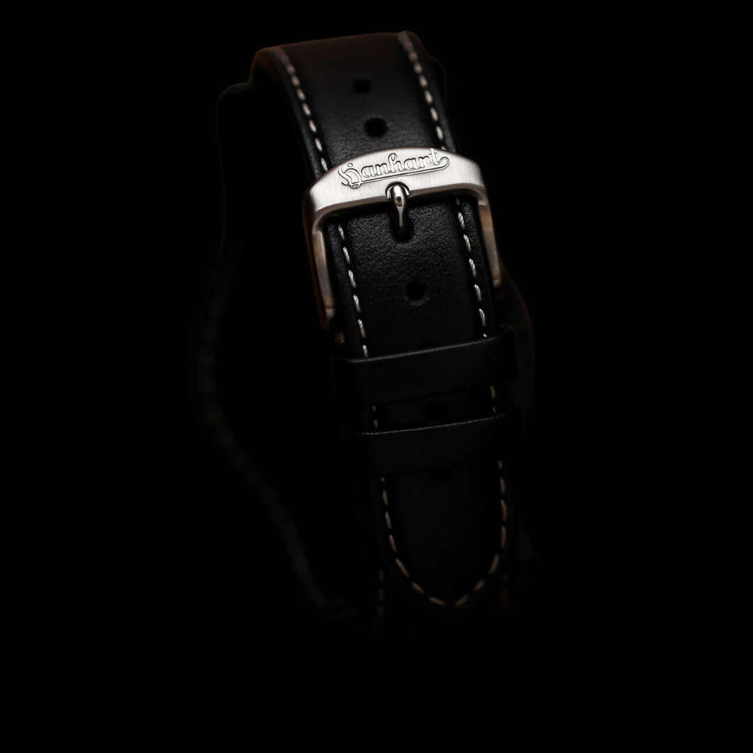 HANHART 417 ES 1954 FLYBACK PANDA 39 PIONEER H701.201-7010 CHRONOGRAPH LEATHER MEN WATCH - Image 6