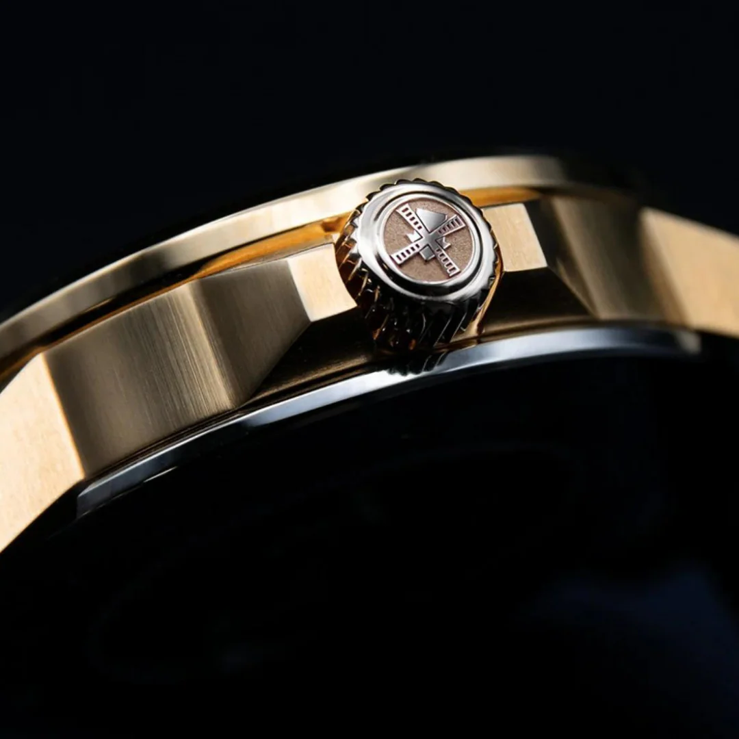 MÜHLE-GLASHÜTTE 29ER BIG BRONZE EDITION 1994 M1-25-32-1994-CB AUTOMATIC MÜHLE BLUE CANVAS STRAP MEN WATCH - Image 6