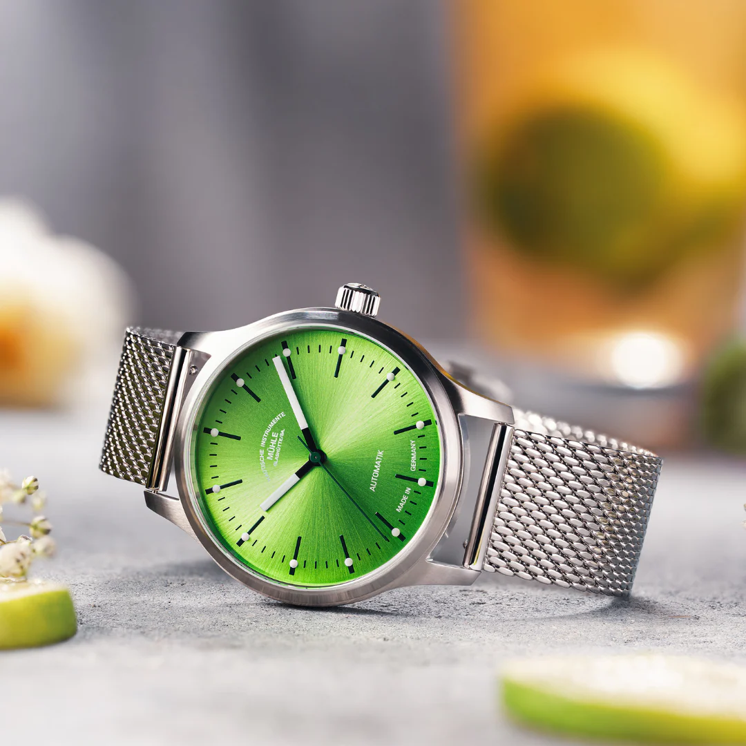 [PRE-ORDER] MÜHLE-GLASHÜTTE PANOVA LIME M1-40-76-1-MB-II AUTOMATIC MILANESE STRAP MEN WATCH - Image 3