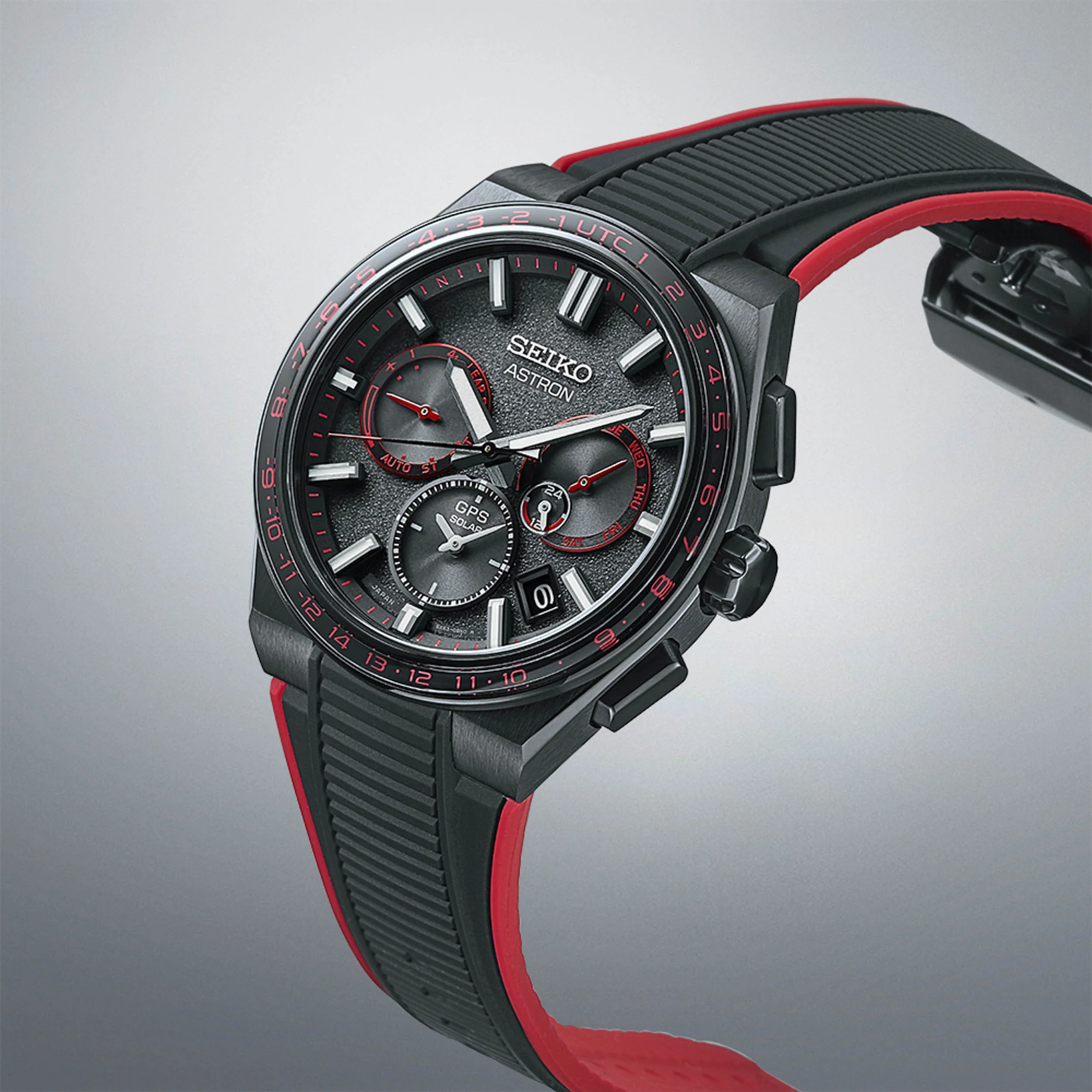 SEIKO ASTRON SSH137J1 REDSHIFT GPS SOLAR 5X DUAL TIME LIMITED EDITION MEN WATCH - Image 4