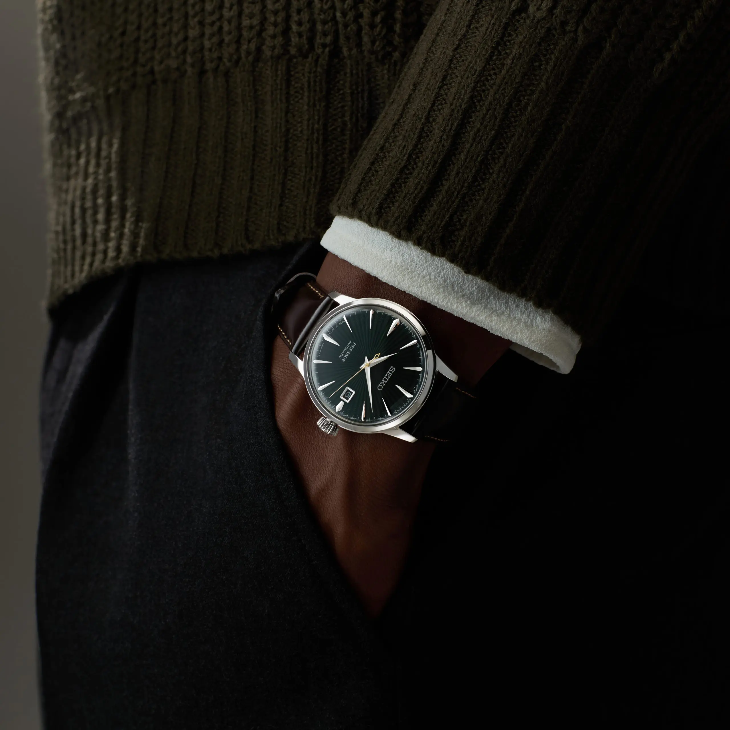 SEIKO PRESAGE SRPD37J1 COCKTAIL TIME "MOCKINGBIRD" AUTOMATIC MEN WATCH - Image 3