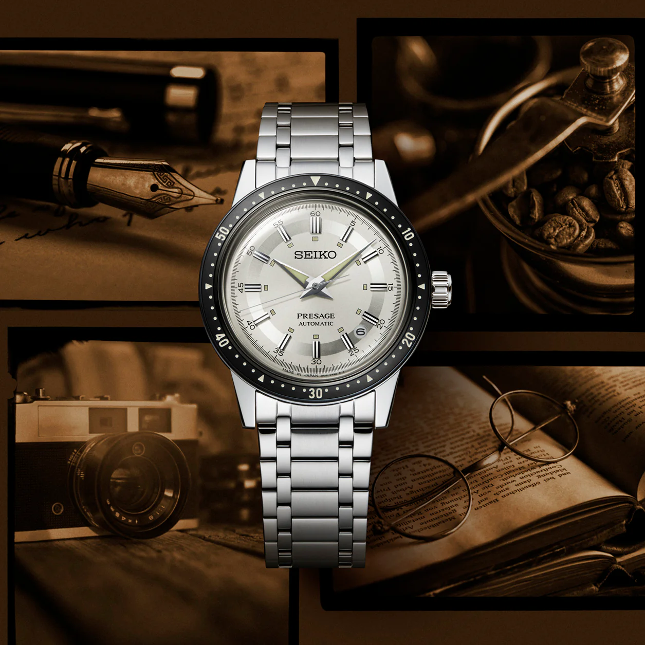 SEIKO PRESAGE SRPK61J1 STYLE 60S CROWN CHRONOGRAPH 60TH ANNIVERSARY LIMITED EDITION MEN WATCH - Image 6