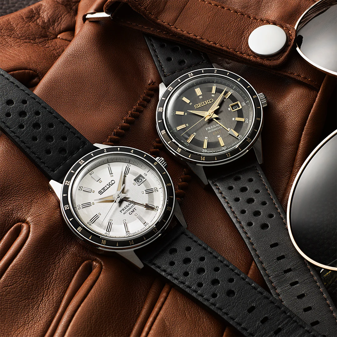 SEIKO PRESAGE SSK011J1 STONE STYLE 60S ROAD TRIP GMT AUTOMATIC MEN WATCH - Image 5