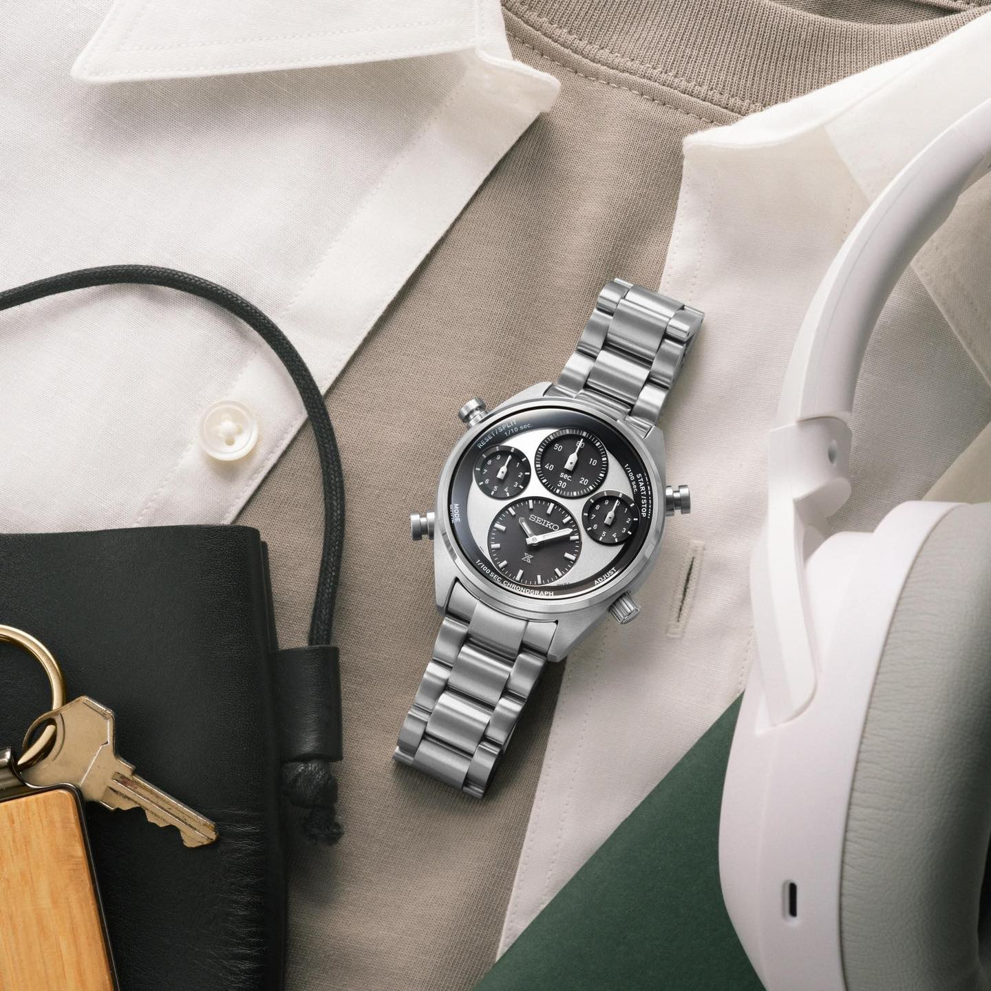 SEIKO PROSPEX SFJ001P1 ONE HUNDREDTH OF A SECOND SPEEDTIMER SOLAR CHRONOGRAPH MEN WATCH - Image 6
