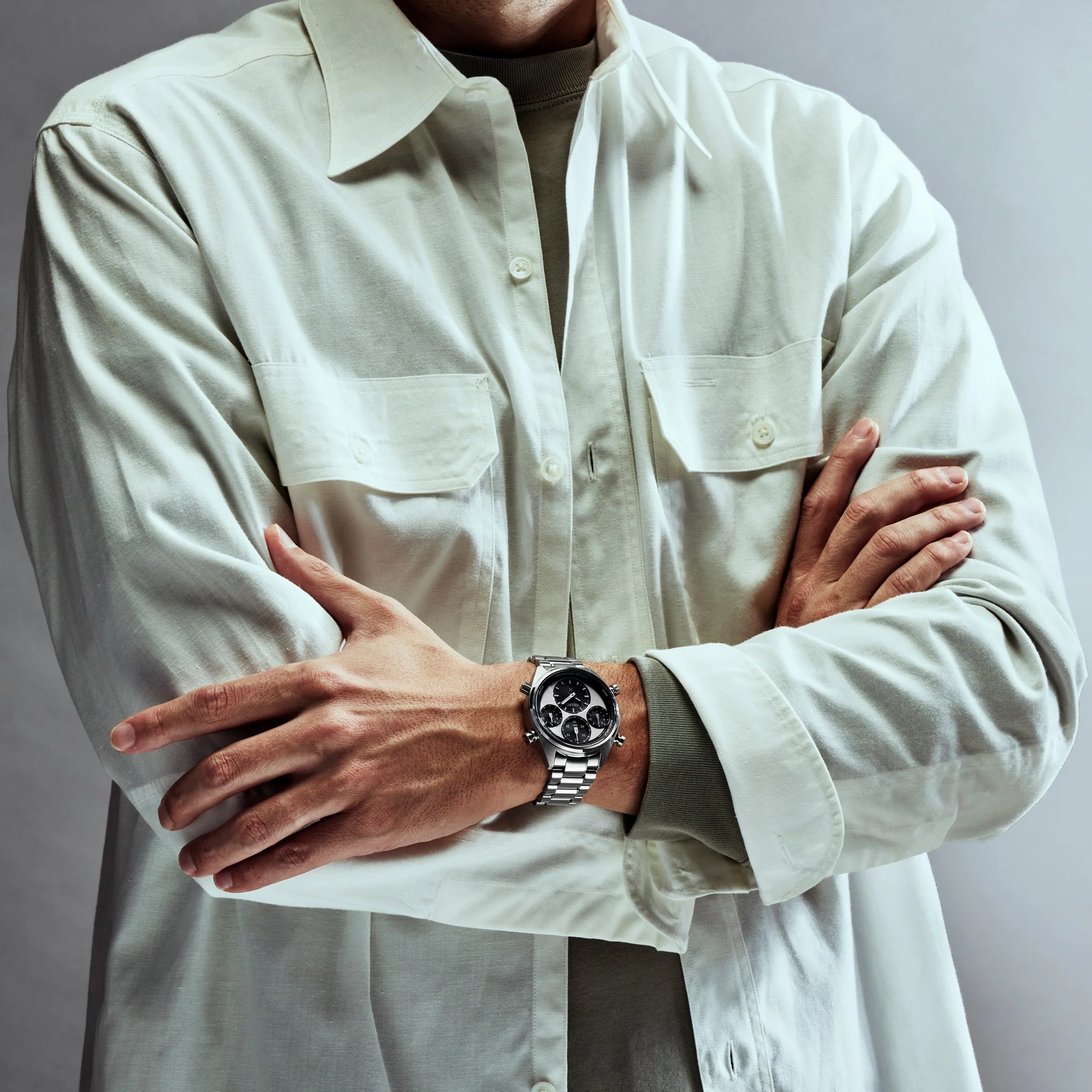 SEIKO PROSPEX SFJ001P1 ONE HUNDREDTH OF A SECOND SPEEDTIMER SOLAR CHRONOGRAPH MEN WATCH - Image 8