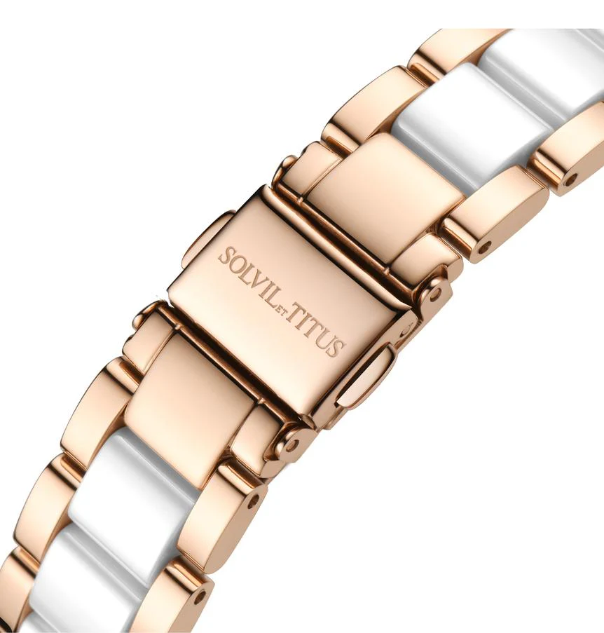 SOLVIL ET TITUS CHANDELIER W06-03191-002 3 HANDS DATE QUARTZ WOMEN WATCH - Image 4