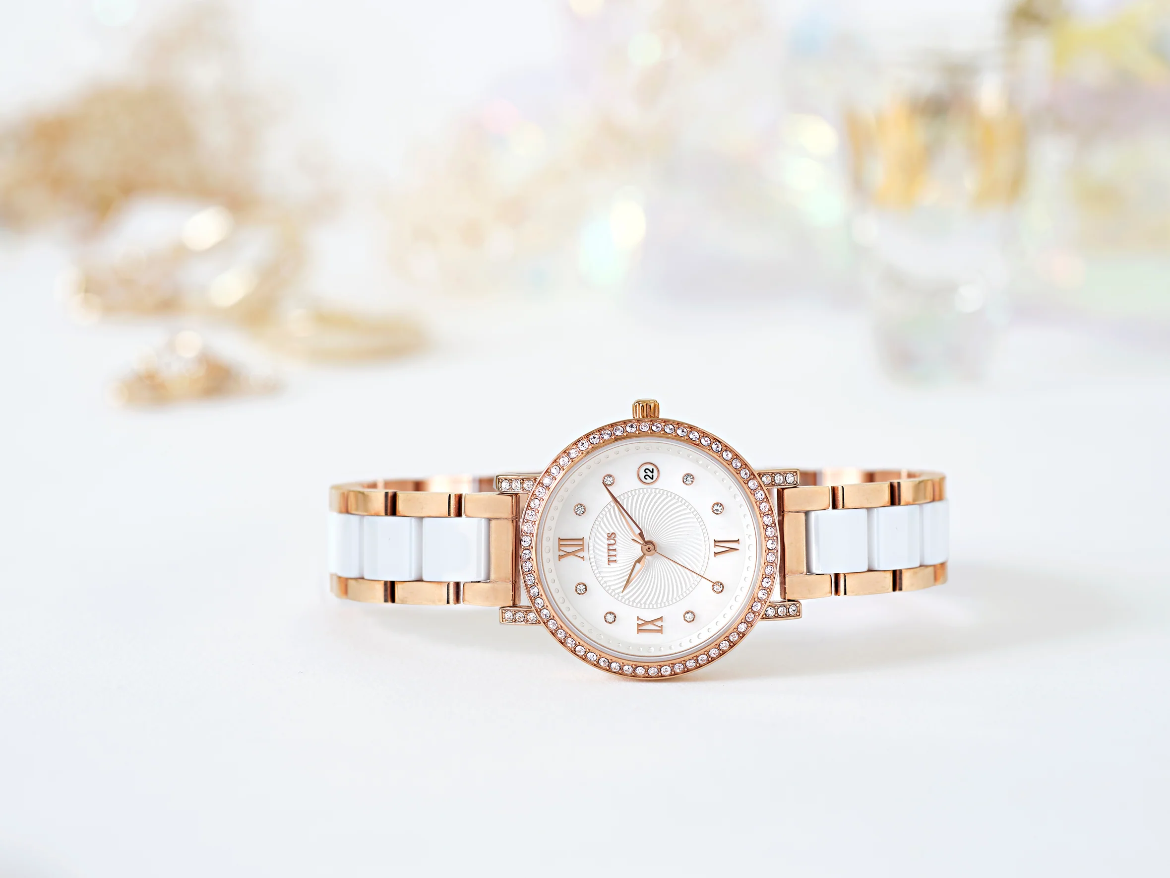 SOLVIL ET TITUS CHANDELIER W06-03191-002 3 HANDS DATE QUARTZ WOMEN WATCH - Image 6