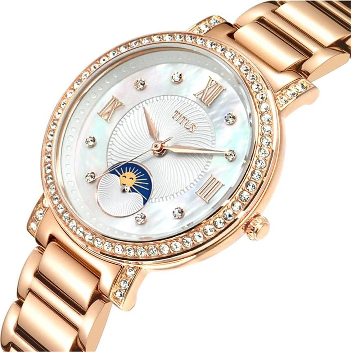 SOLVIL ET TITUS CHANDELIER W06-03261-002 3 HANDS WITH DAY NIGHT INDICATOR QUARTZ WOMEN WATCH - Image 2