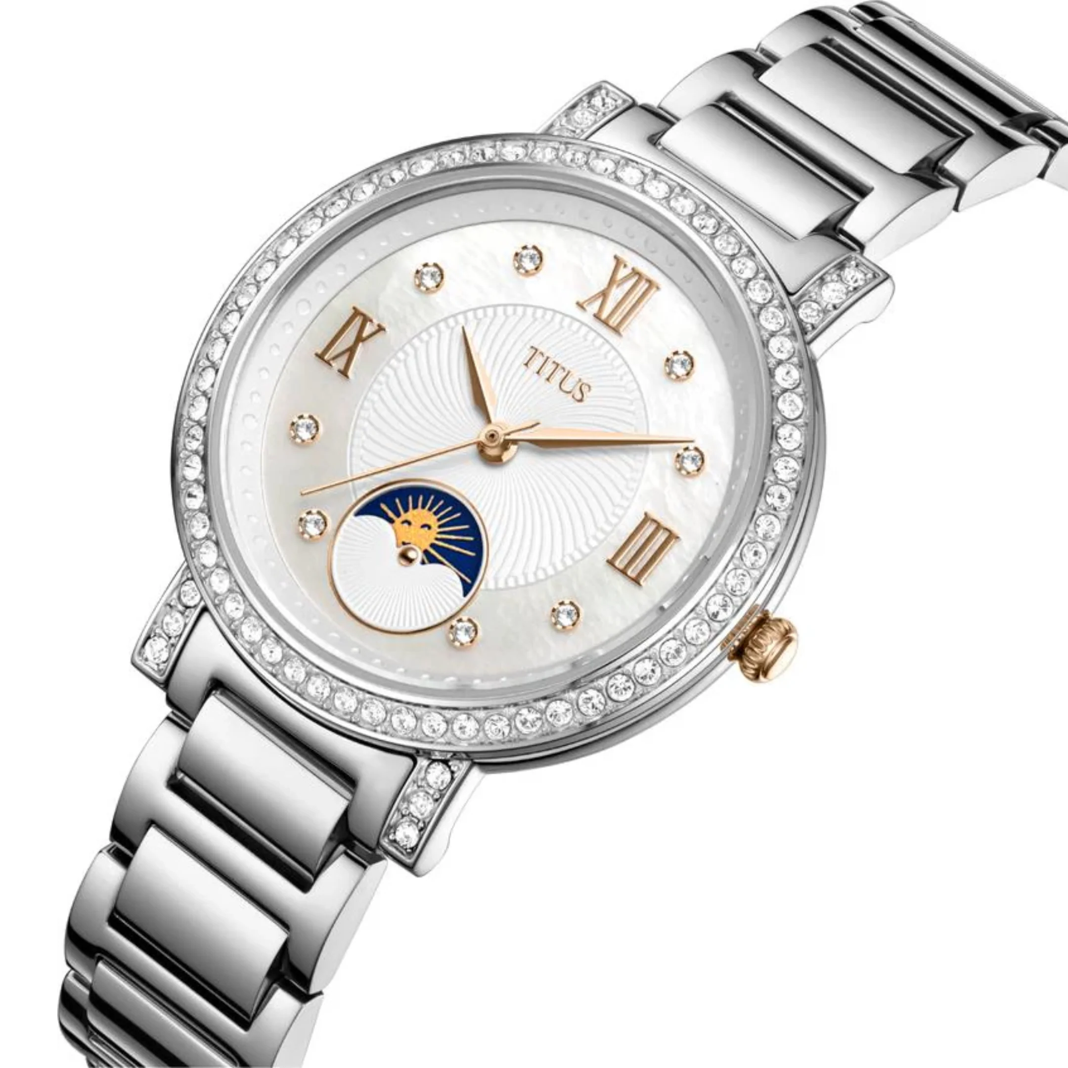 SOLVIL ET TITUS CHANDELIER W06-03261-007 3 HANDS WITH DAY NIGHT INDICATOR QUARTZ WOMEN WATCH - Image 2
