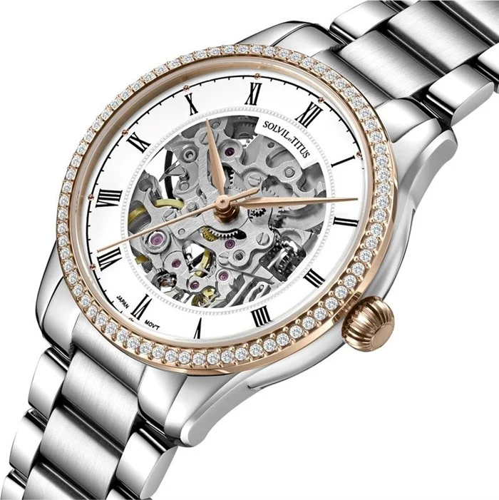 SOLVIL ET TITUS ENLIGHT W06-03235-001 3 HANDS AUTOMATIC WOMEN WATCH - Image 2