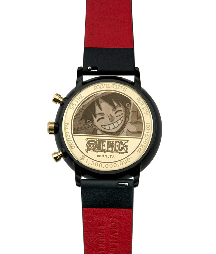 Solvil et Titus x One Piece "Luffy" Interlude Chronograph Quartz Leather Men Watch W06-03291-001 - Image 4