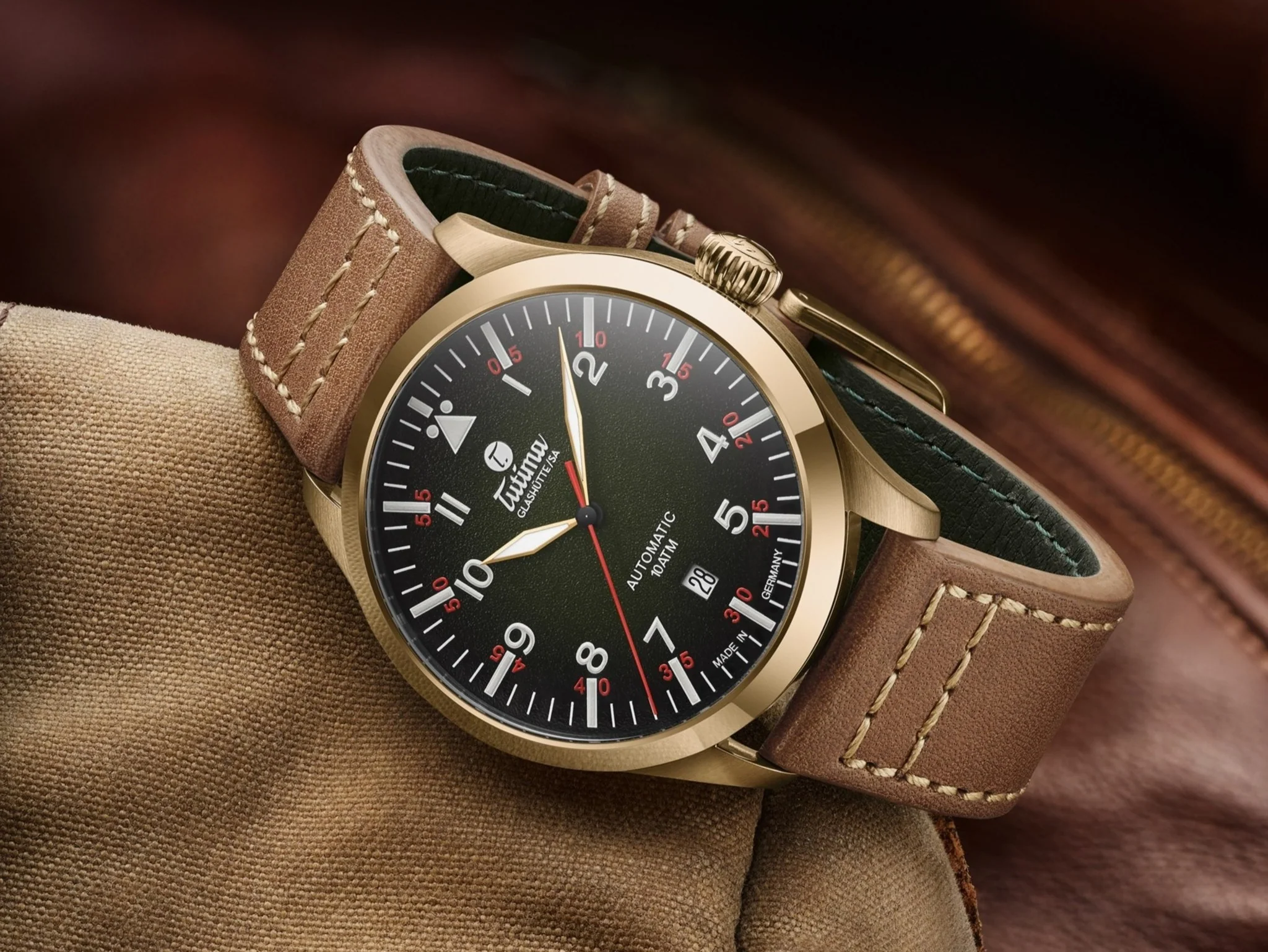 TUTIMA GLASHÜTTE 6115-03 FLIEGER AUTOMATIC LIMITED EDITION MEN WATCH - Image 4
